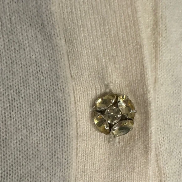 J. Crew Cream Button-Up Cardigan Cashmere cream preloved - Picture 5 of 6